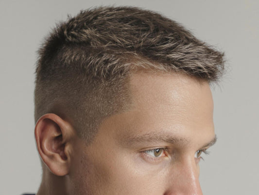 Man with modern haircut, soft lighting