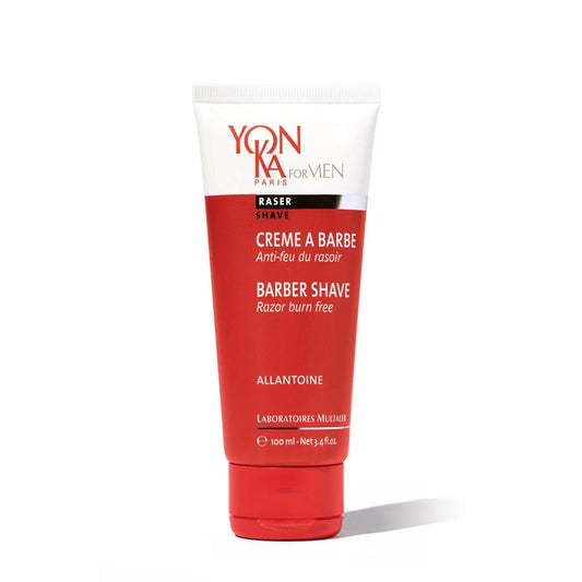 Yon-Ka Barber Shave luxurious shaving cream designed for a smooth, comfortable shave, enriched with natural botanical extracts and essential oils
