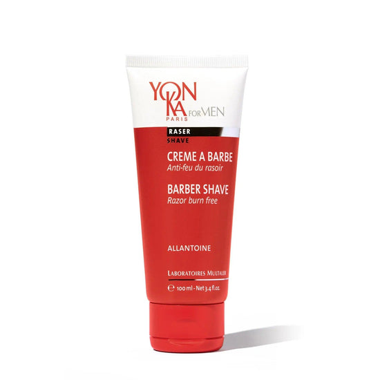 Yon-Ka Barber Shave luxurious shaving cream designed for a smooth, comfortable shave, enriched with natural botanical extracts and essential oils