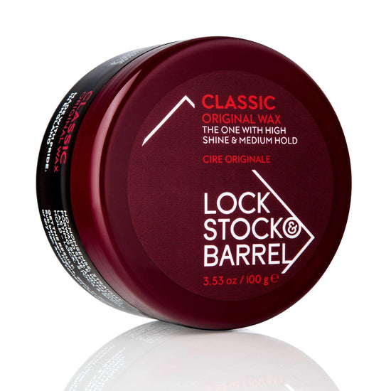 Lock Stock & Barrel Classic Original Wax 3.53 oz/100 g provides strong hold and natural finish for effortless hairstyles.