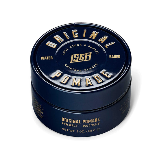 Lock Stock & Barrel Original Pomade 85g tin for strong hold and natural finish styling