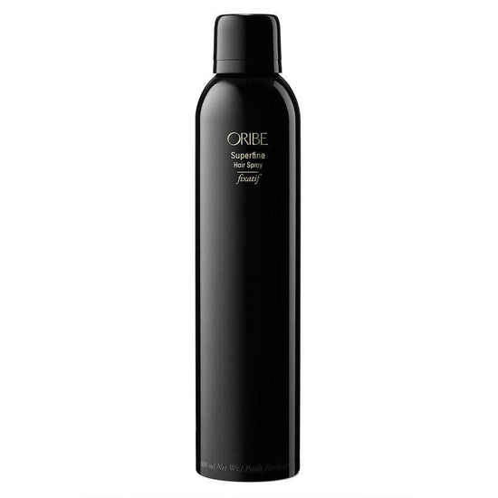 Oribe Superfine Hair Spray - lightweight, flexible hold finishing spray for polished styles, 300ml black bottle.