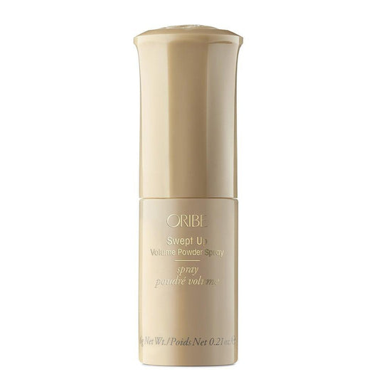Oribe Swept Up Volume Powder Spray bottle for hair volume and texture enhancement